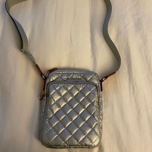 MZ Wallace micro metro crossbody tin metallic
